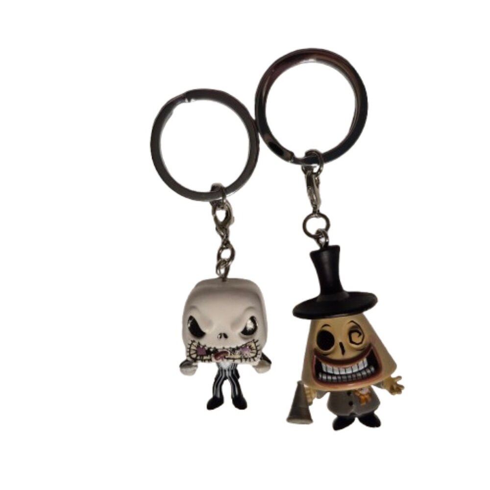 CLEARANCE 2 Funko Nightmare Before Christmas Keychains Jack Skellington & Mayor